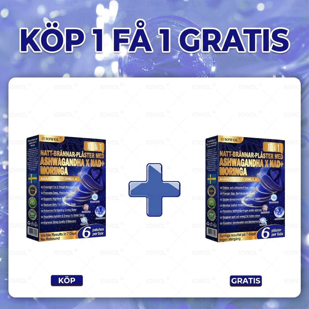 🔥 Vill du ha snabbare resultat? Lägg till detta erbjudande på 80 % rabatt för att påskynda dina framsteg. IOWOL® FETTFÖRBRÄNNANDE NATTPLÅSTER! INGA PILLER, INGET SVIN, INGET ANSTRÅNGNING och 100 % RESULTAT.