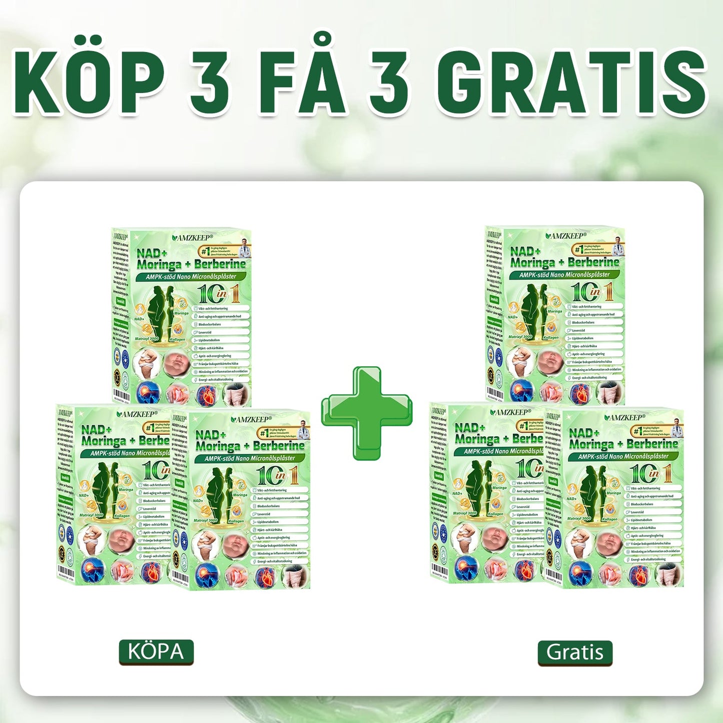 𝐀𝐌𝐙𝐊𝐄𝐄𝐏® 𝐍𝐚𝐧𝐨-𝐦𝐢𝐤𝐫𝐨𝐧å𝐥𝐬𝐩𝐥å𝐬𝐭𝐞𝐫 𝐦𝐞𝐝 𝐍𝐀𝐃+, 𝐌𝐨𝐫𝐢𝐧𝐠𝐚 𝐨𝐜𝐡 𝐁𝐞𝐫𝐛𝐞𝐫𝐢𝐧 𝐟ö𝐫 𝐀𝐌𝐏𝐊-𝐬𝐭ö𝐝 𝟏 𝐠å𝐧𝐠 𝐝𝐚𝐠𝐥𝐢𝐠𝐞𝐧, 𝐬𝐲𝐧𝐥𝐢𝐠𝐚 𝐟ö𝐫ä𝐧𝐝𝐫𝐢𝐧𝐠𝐚𝐫 𝐩å 𝟕 𝐝𝐚𝐠𝐚𝐫. 𝐒𝐭ö𝐝𝐣𝐞𝐫 𝐦𝐞𝐭𝐚𝐛𝐨𝐥𝐢𝐬𝐦, 𝐯𝐢𝐤𝐭𝐤𝐨𝐧𝐭𝐫𝐨𝐥𝐥, 𝐡𝐣ä𝐫𝐭𝐡ä𝐥𝐬𝐚, 𝐟𝐞𝐭𝐦𝐚, 𝐥ö𝐬 𝐡𝐮𝐝, 𝐝𝐢𝐚𝐛𝐞𝐭𝐞𝐬, 𝐬ö𝐦𝐧𝐚𝐩𝐧é, 𝐥𝐞𝐝𝐛𝐞𝐬𝐯ä𝐫 𝐦.𝐦.